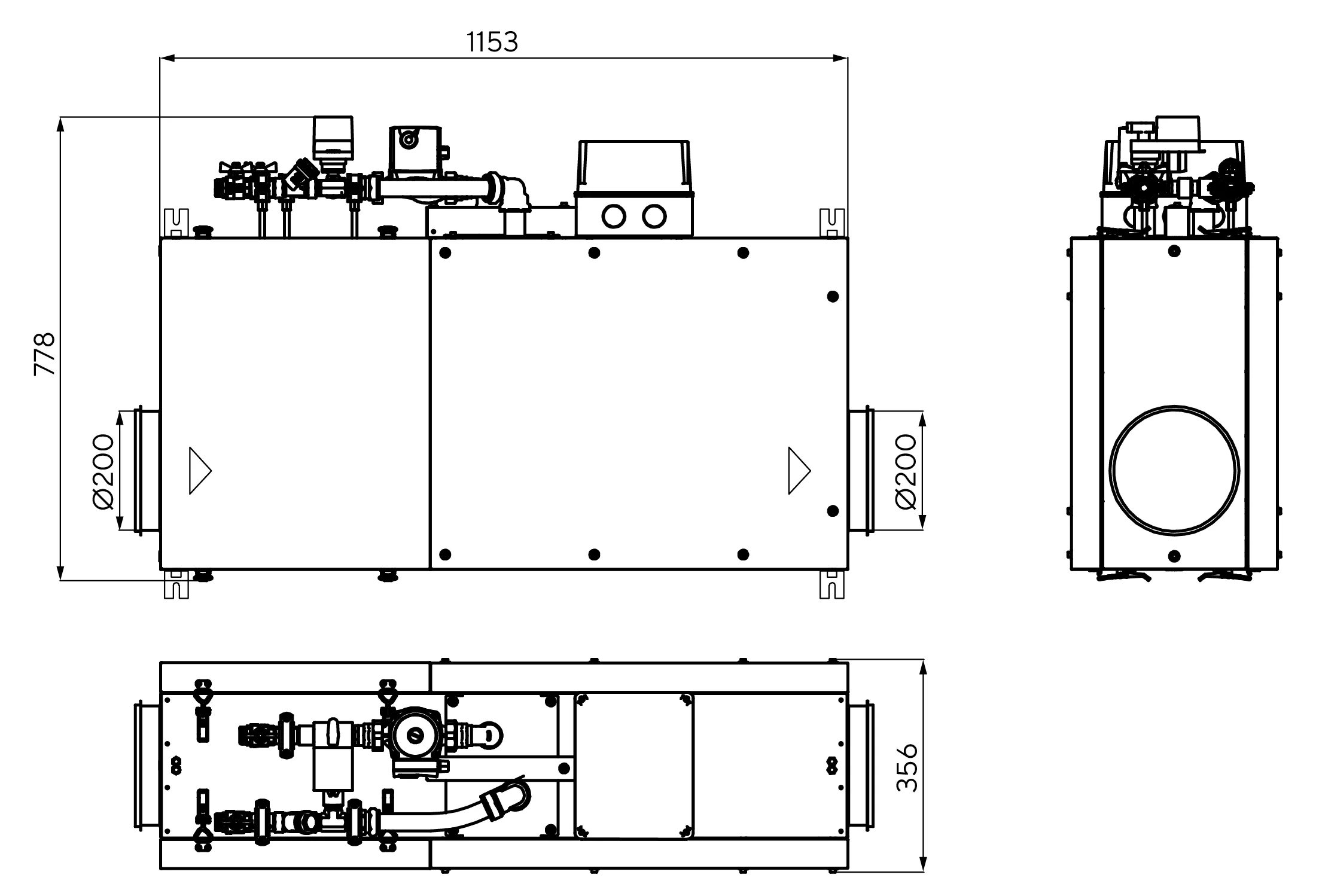 Габаритные размеры Capsule 620 W2R, мм