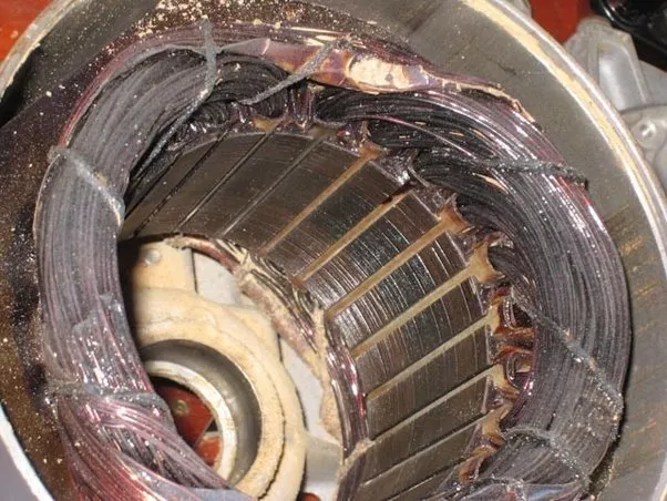 Результат перегрева статорного пакета, как итог – преждевременный выход из строя.