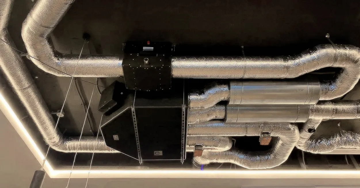 Пример размещения приточно-вытяжной установки