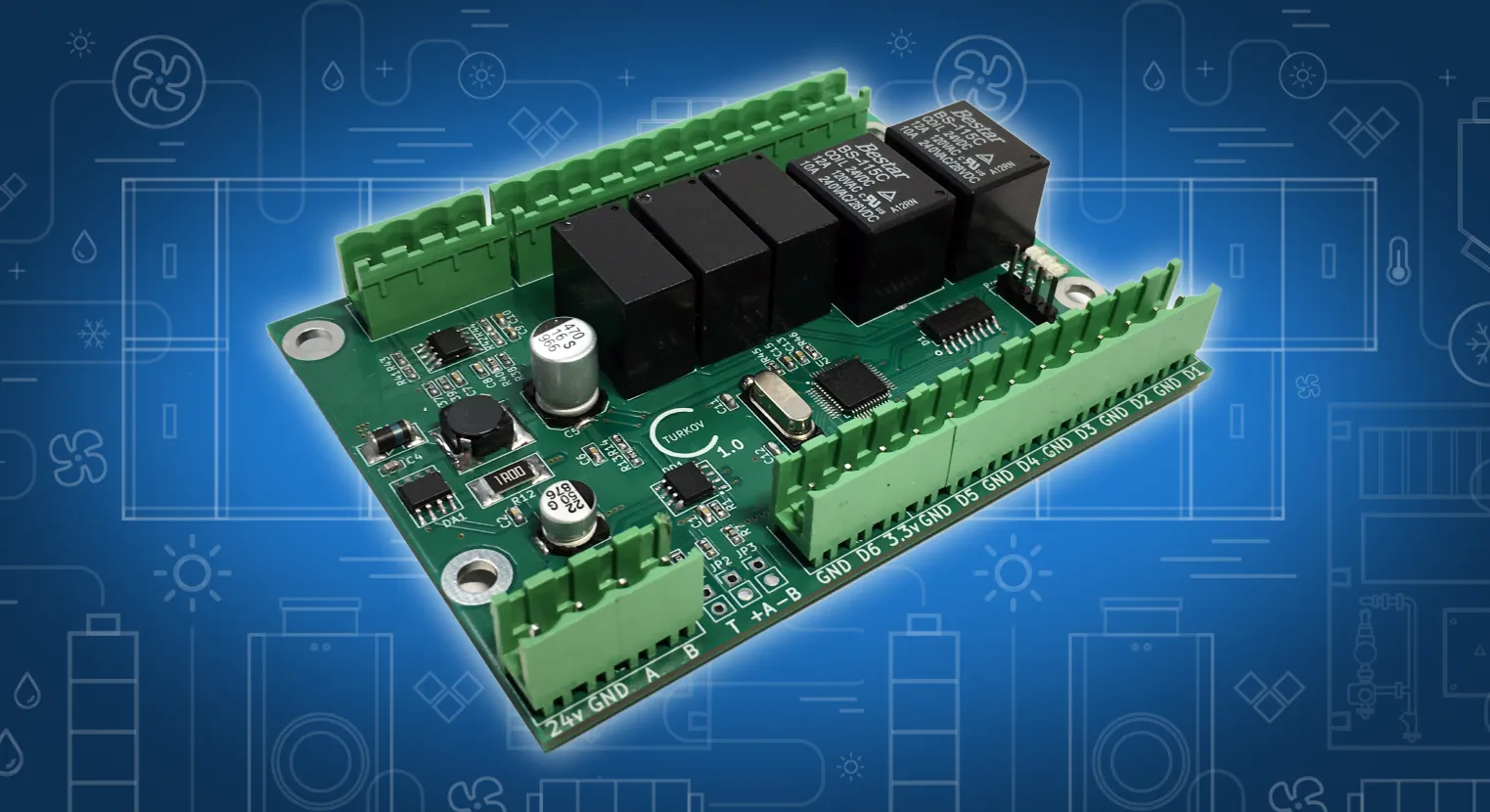 Блок реле для многоступенчатого нагревателя