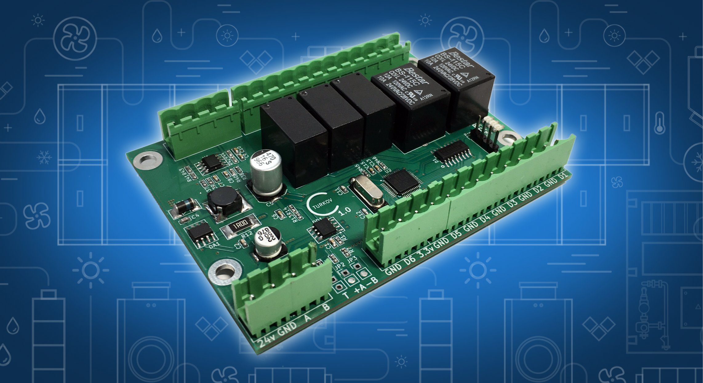 Блок реле для многоступенчатого нагревателя